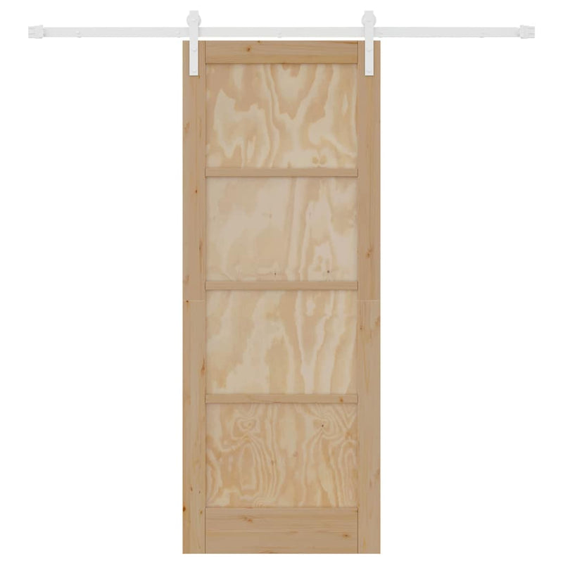 vidaXL Csúszó Ajtó Természetes és fehér 78 x 202 cm