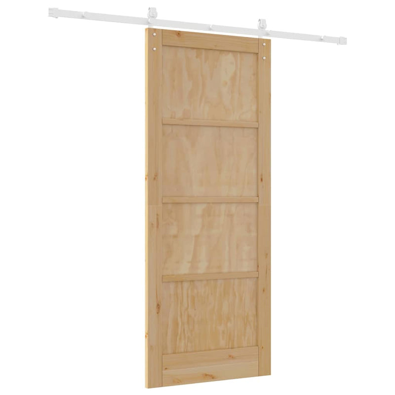 vidaXL Csúszó Ajtó Természetes és fehér 83 x 202 cm