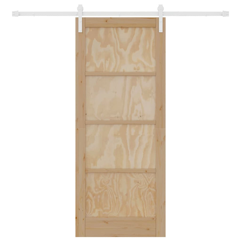 vidaXL Csúszó Ajtó Természetes és fehér 83 x 202 cm