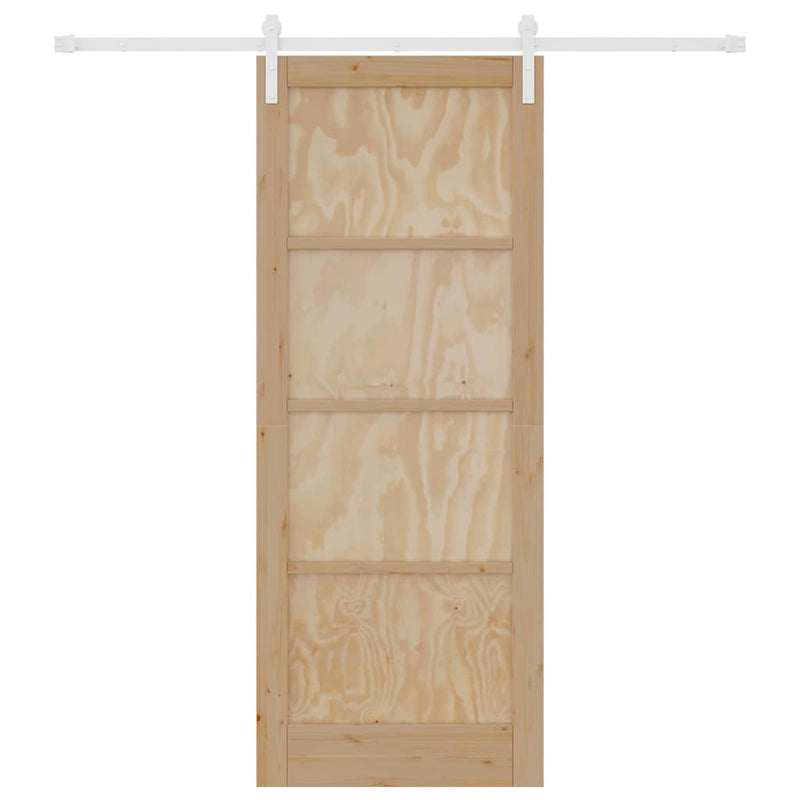 vidaXL Csúszó Ajtó Természetes és fehér 83 x 211 cm