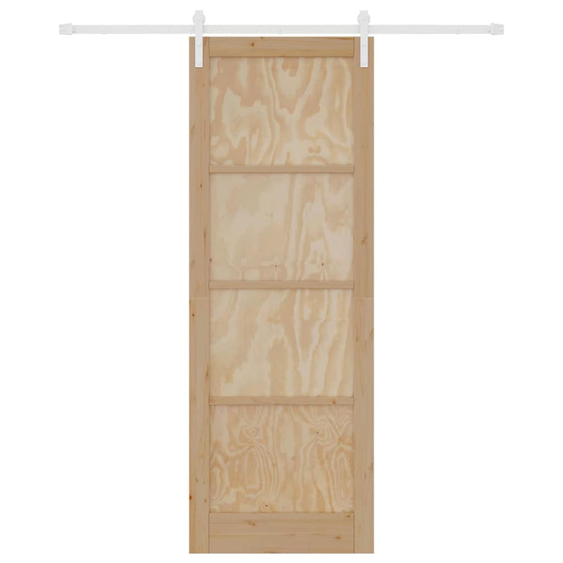 vidaXL Csúszó Ajtó Természetes és fehér 83 x 232 cm
