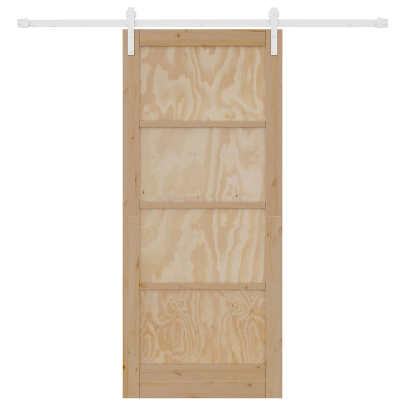 vidaXL Csúszó Ajtó Természetes és fehér 86 x 198.5 cm