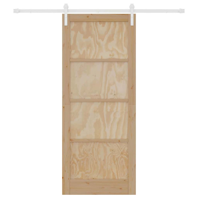 vidaXL Csúszó Ajtó Természetes és fehér 86 x 211 cm