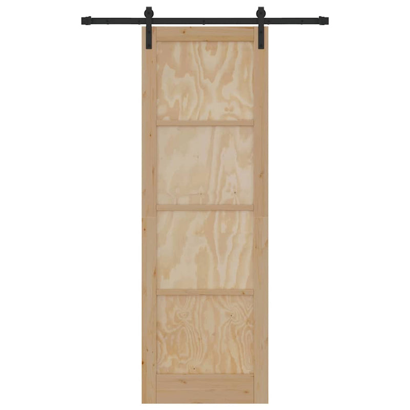 vidaXL Csúszóajtó Természetes és fekete 78 x 232 cm