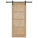 vidaXL Csúszó ajtó Barna 83 x 202 cm Tömör fenyőfa