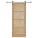 vidaXL Csúszó ajtó Barna 83 x 211 cm Tömör fenyőfa