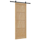 vidaXL Csúszó ajtó Barna 83 x 232 cm Tömör fenyőfa