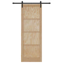 vidaXL Csúszó ajtó Barna 83 x 232 cm Tömör fenyőfa