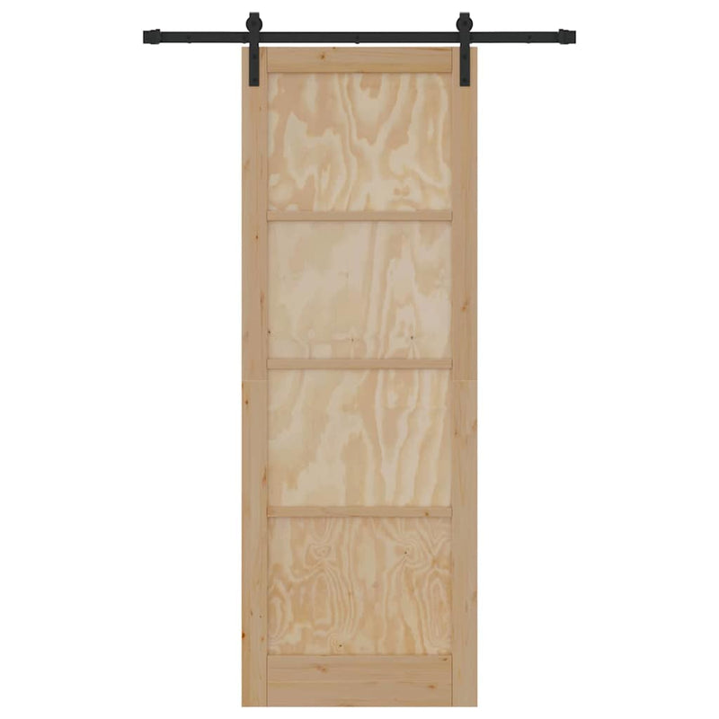 vidaXL Csúszóajtó Természetes és fekete 83 x 232 cm