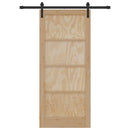vidaXL Csúszó ajtó Barna 86 x 198,5 cm Tömör fenyőfa