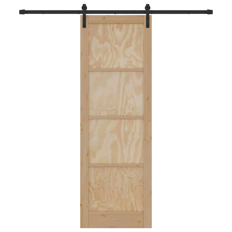 vidaXL Csúszóajtó Természetes és fekete 78 x 232 cm