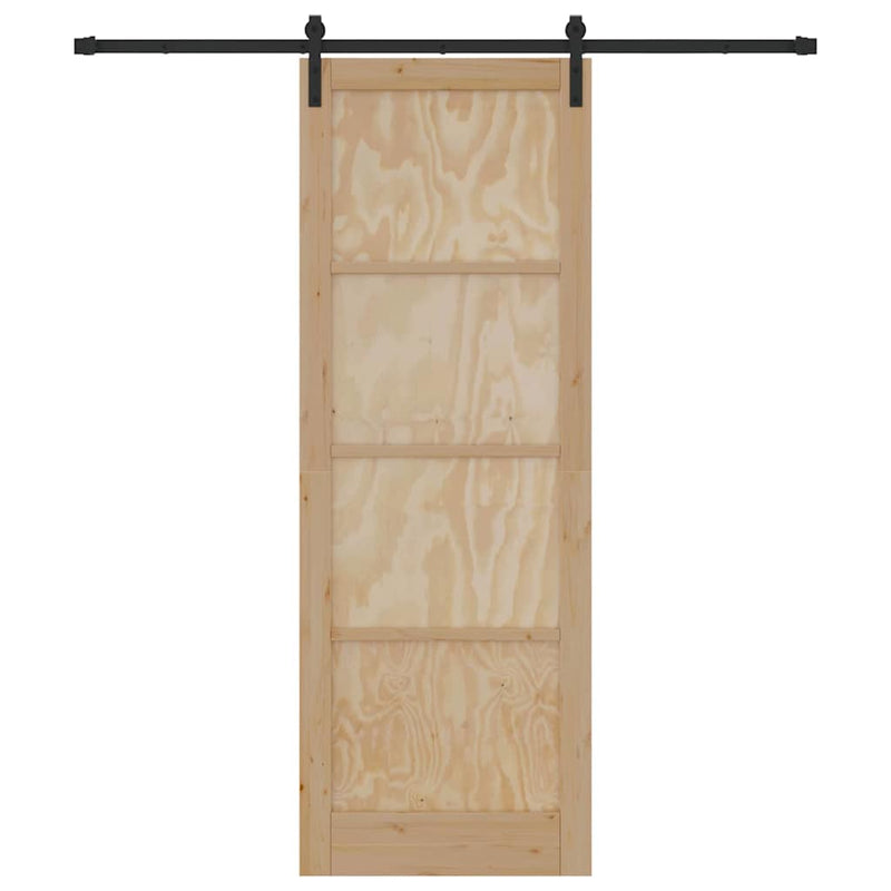 vidaXL Csúszóajtó Természetes és fekete 83 x 232 cm