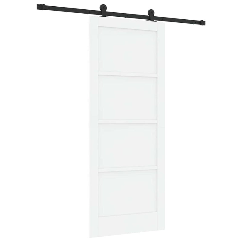 vidaXL Tolóajtó Szett Fehér és fekete 83 x 202 cm