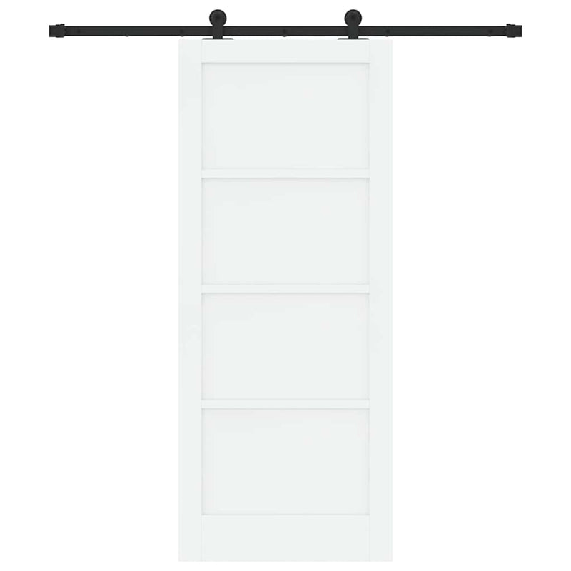 vidaXL Tolóajtó Szett Fehér és fekete 83 x 202 cm
