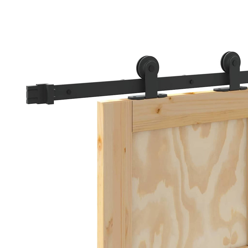 vidaXL Tolóajtó Szett Természetes és fekete 78 x 202 cm