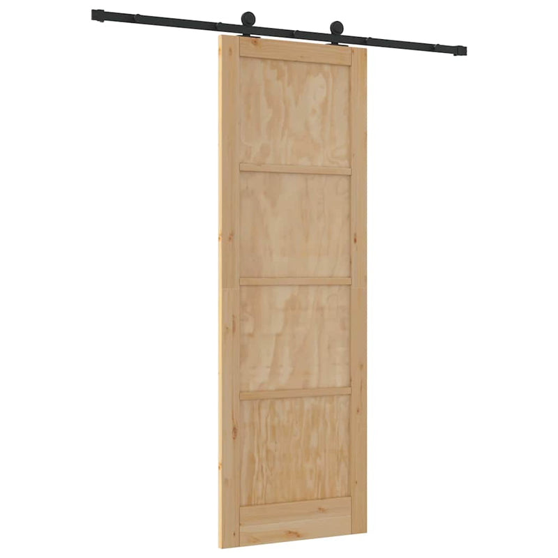 vidaXL Tolóajtó Szett Természetes és fekete 78 x 232 cm