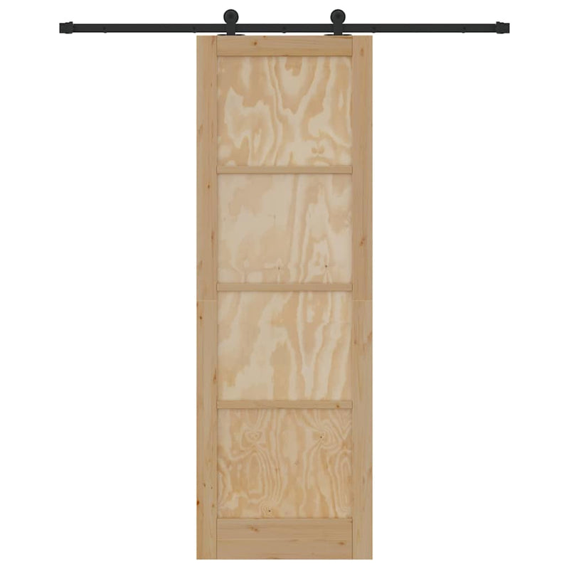 vidaXL Tolóajtó Szett Természetes és fekete 78 x 232 cm