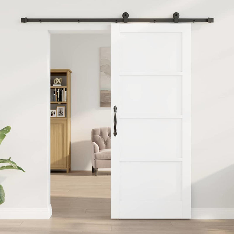 vidaXL Tolóajtó Szett Fehér és fekete 83 x 202 cm