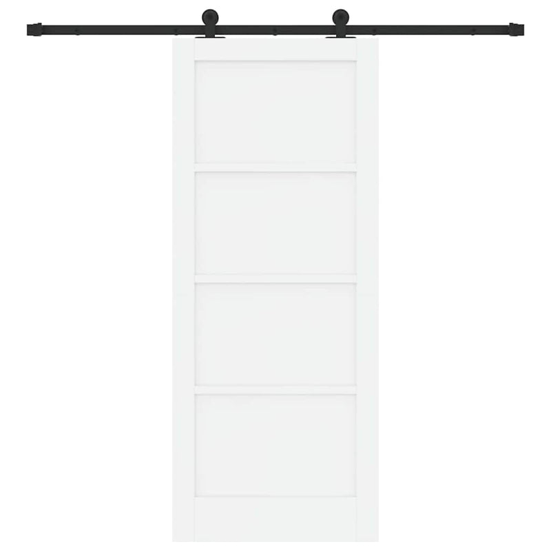 vidaXL Tolóajtó Szett Fehér és fekete 83 x 202 cm