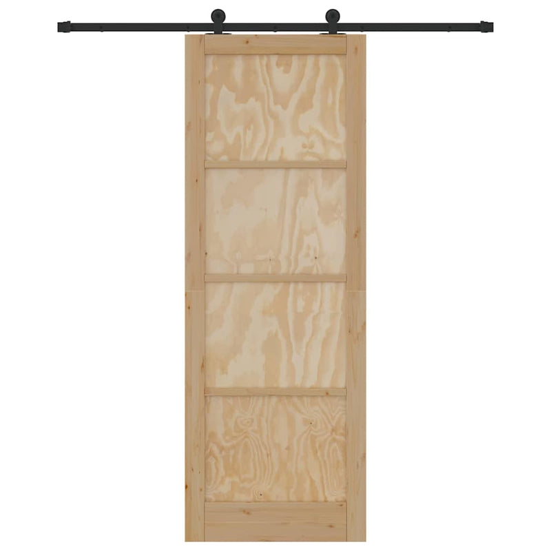 vidaXL Tolóajtó Szett Természetes és fekete 83 x 232 cm