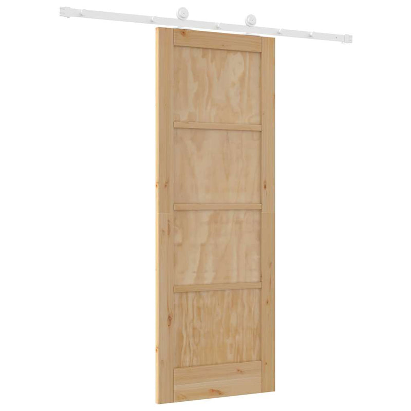 vidaXL Tolóajtó Szett Természetes és fehér 73.5 x 198.5 cm