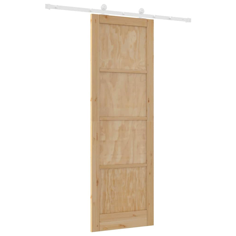 vidaXL Tolóajtó Szett Természetes és fehér 78 x 232 cm