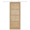 vidaXL Csúszó ajtó Barna 83 x 211 cm Tömör fenyőfa