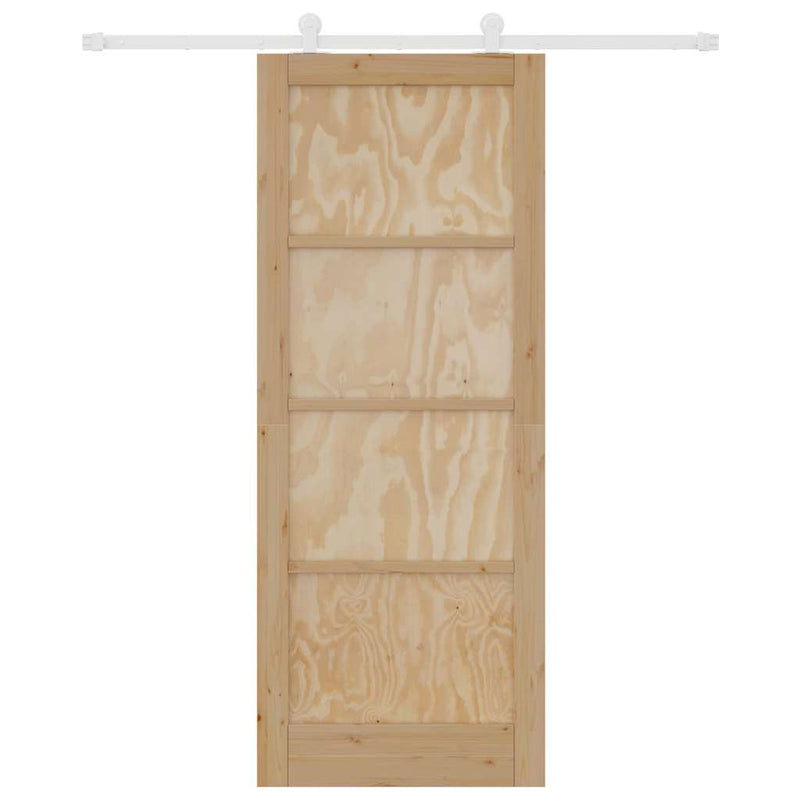 vidaXL Tolóajtó Szett Természetes és fehér 83 x 211 cm