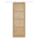 vidaXL Csúszó ajtó Barna 83 x 232 cm Tömör fenyőfa