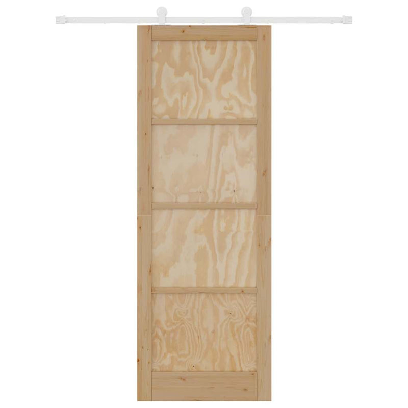 vidaXL Tolóajtó Szett Természetes és fehér 83 x 232 cm