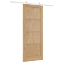 vidaXL Csúszó ajtó Barna 86 x 211 cm Tömör fenyőfa