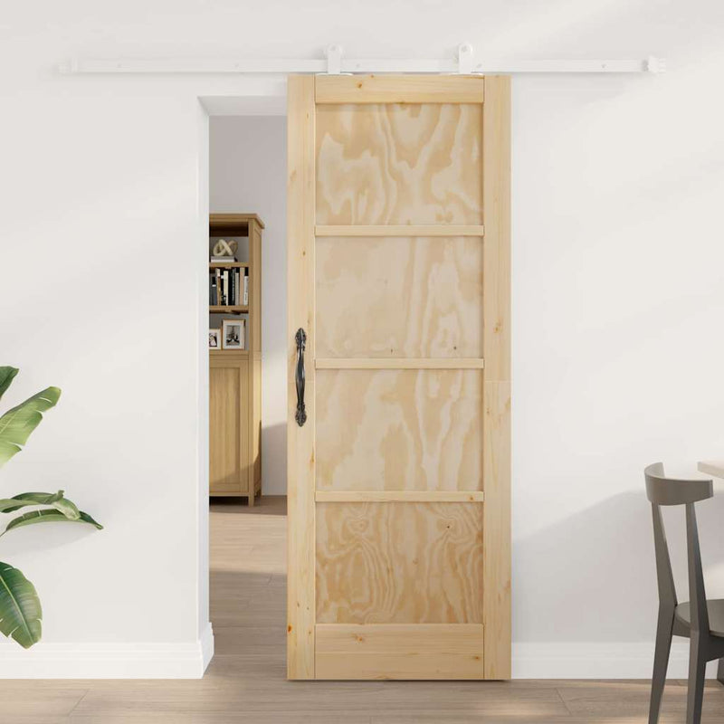 vidaXL Tolóajtó Szett ORKDAL Természetes és fehér 73.5 x 198.5 cm
