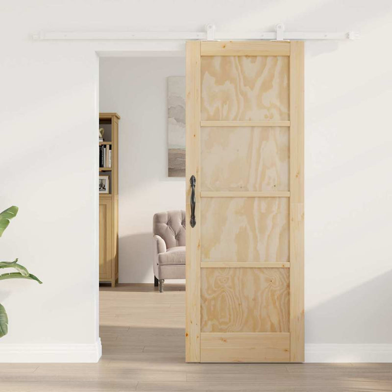 vidaXL Tolóajtó Szett ORKDAL Természetes és fehér 73.5 x 198.5 cm