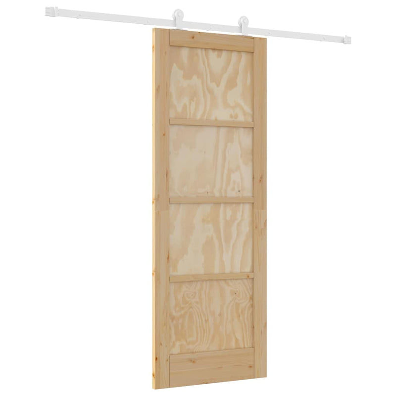 vidaXL Tolóajtó Szett ORKDAL Természetes és fehér 73.5 x 198.5 cm
