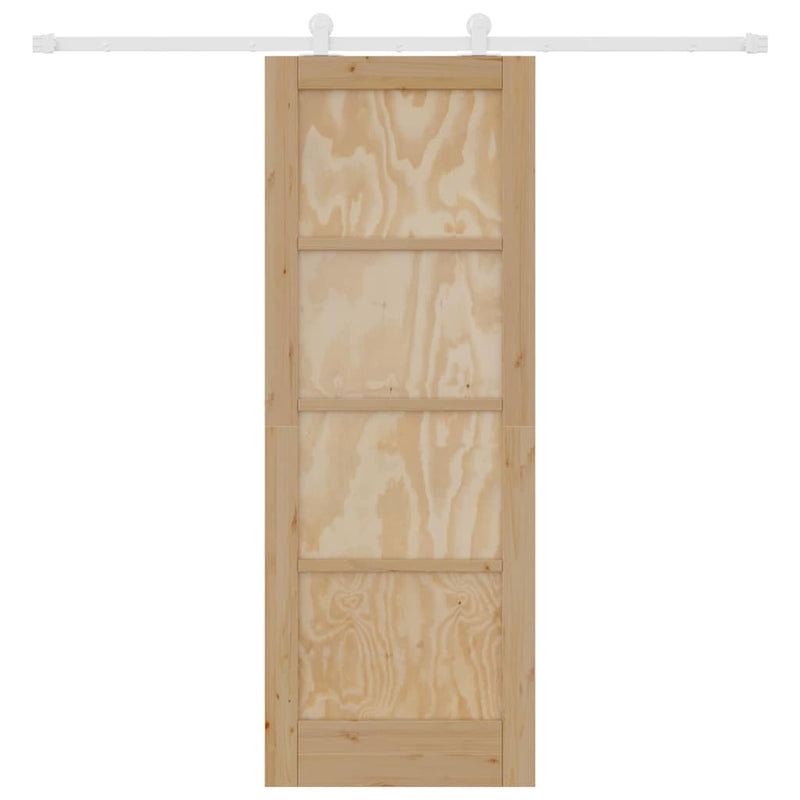 vidaXL Tolóajtó Szett ORKDAL Természetes és fehér 73.5 x 198.5 cm