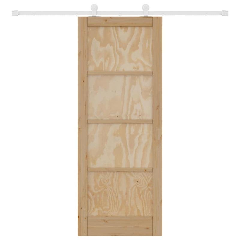vidaXL Tolóajtó Szett ORKDAL Természetes és fehér 78 x 202 cm