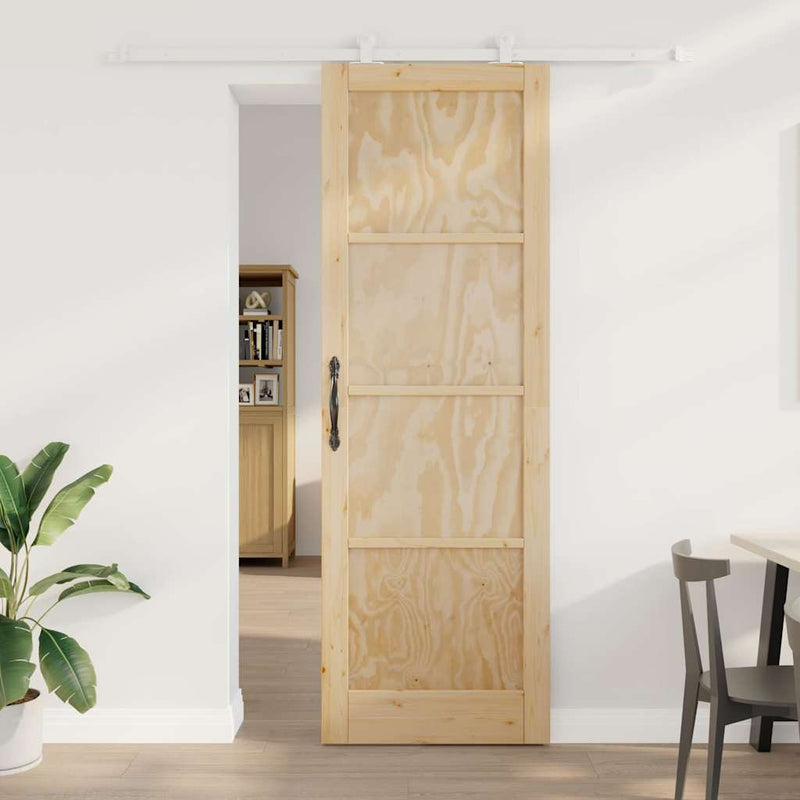 vidaXL Tolóajtó Szett ORKDAL Természetes és fehér 78 x 232 cm