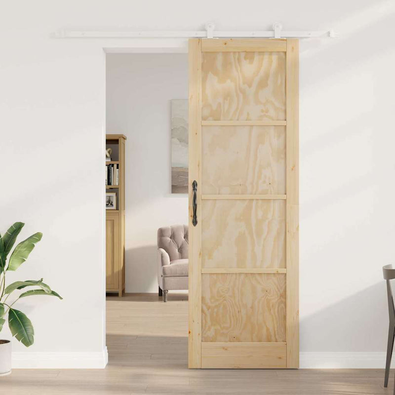 vidaXL Tolóajtó Szett ORKDAL Természetes és fehér 78 x 232 cm