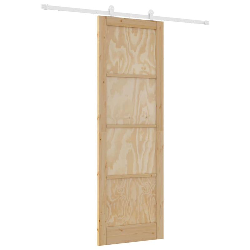 vidaXL Tolóajtó Szett ORKDAL Természetes és fehér 78 x 232 cm