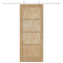 vidaXL Csúszó ajtó ORKDAL Barna 83 x 202 cm Tömör fenyőfa