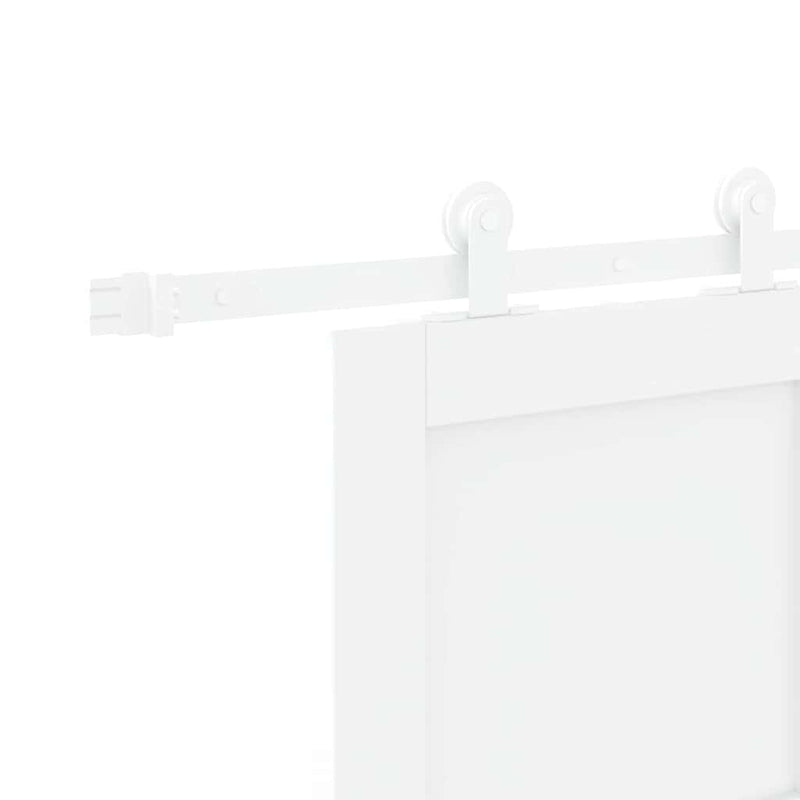 vidaXL Tolóajtó Szett ORKDAL Fehér 83 x 202 cm Tömör fenyőfa és acél