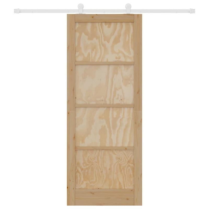vidaXL Tolóajtó Szett ORKDAL Természetes és fehér 83 x 211 cm