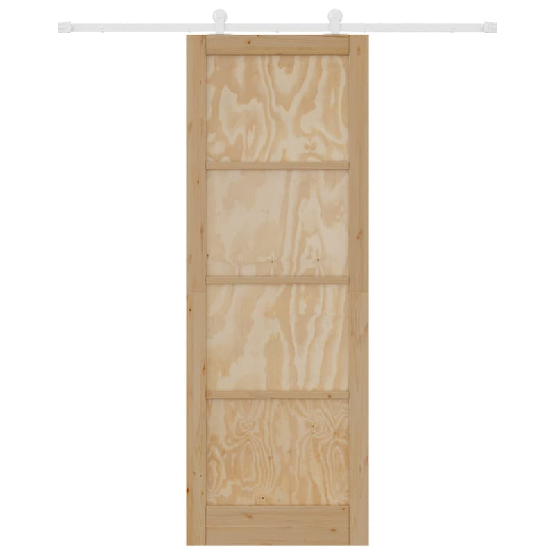 vidaXL Tolóajtó Szett ORKDAL Természetes és fehér 83 x 232 cm