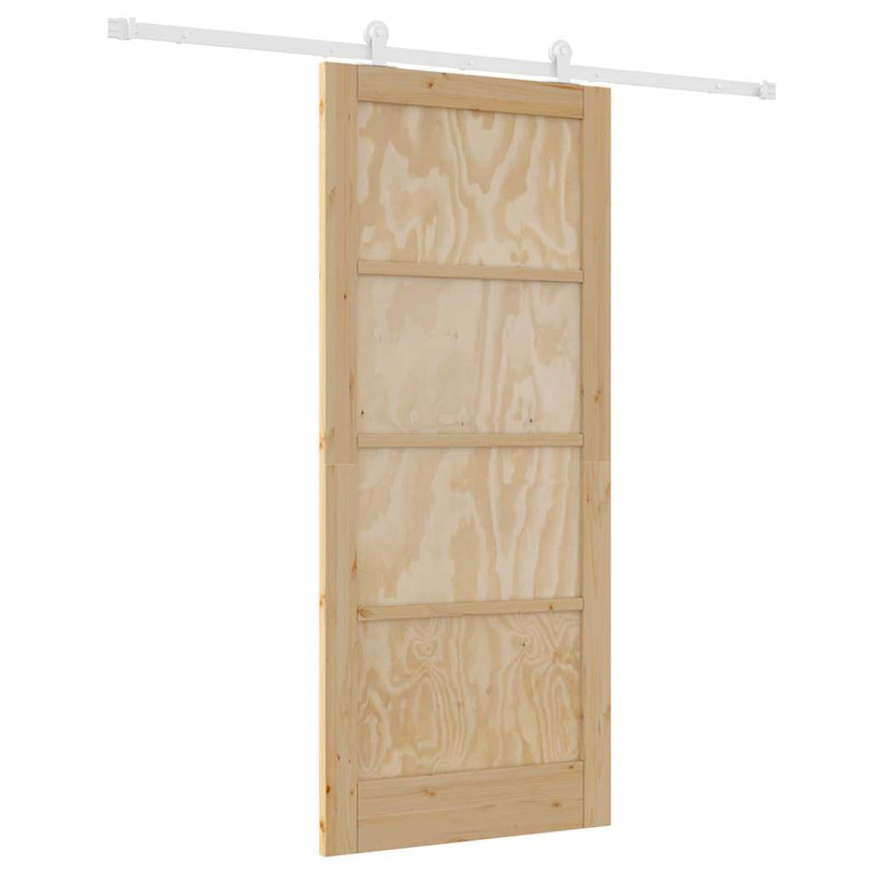 vidaXL Tolóajtó Szett ORKDAL Természetes és fehér 86 x 198.5 cm
