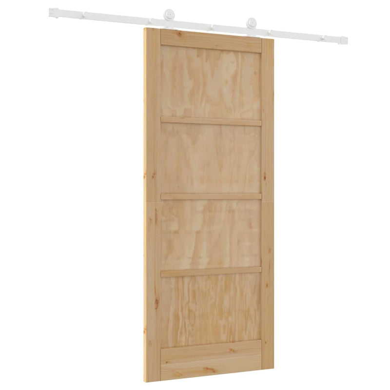 vidaXL Tolóajtó Szett ORKDAL Természetes és fehér 86 x 198.5 cm