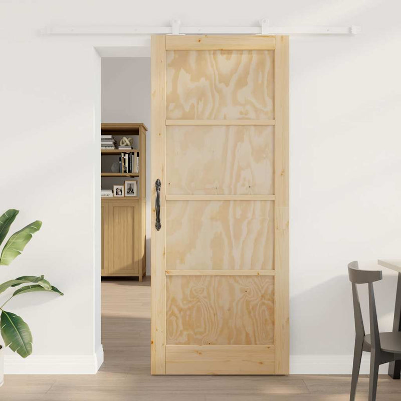 vidaXL Tolóajtó Szett ORKDAL Természetes és fehér 86 x 211 cm
