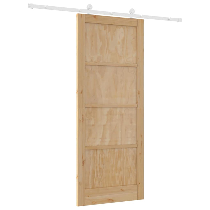 vidaXL Tolóajtó Szett ORKDAL Természetes és fehér 86 x 211 cm