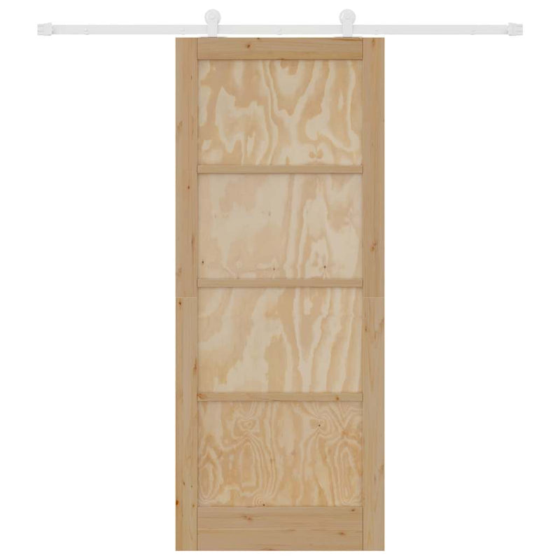 vidaXL Tolóajtó Szett ORKDAL Természetes és fehér 86 x 211 cm