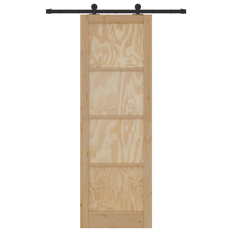 vidaXL Csúszóajtó ORKDAL Természetes és fekete 78 x 232 cm