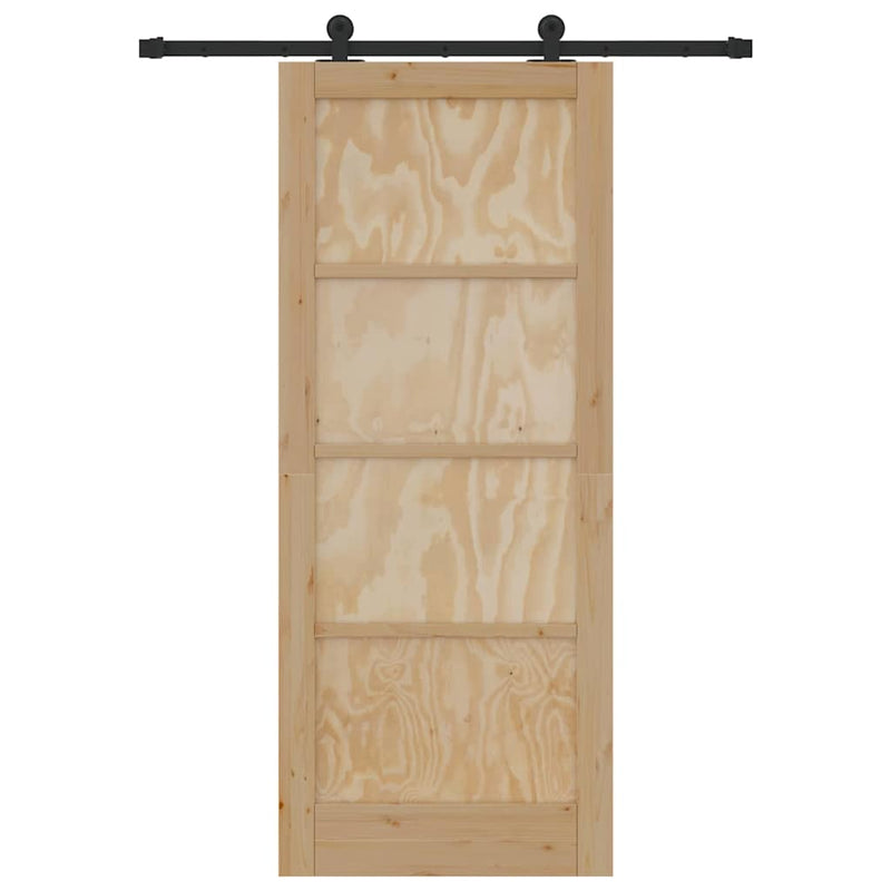 vidaXL Csúszóajtó ORKDAL Természetes és fekete 83 x 202 cm